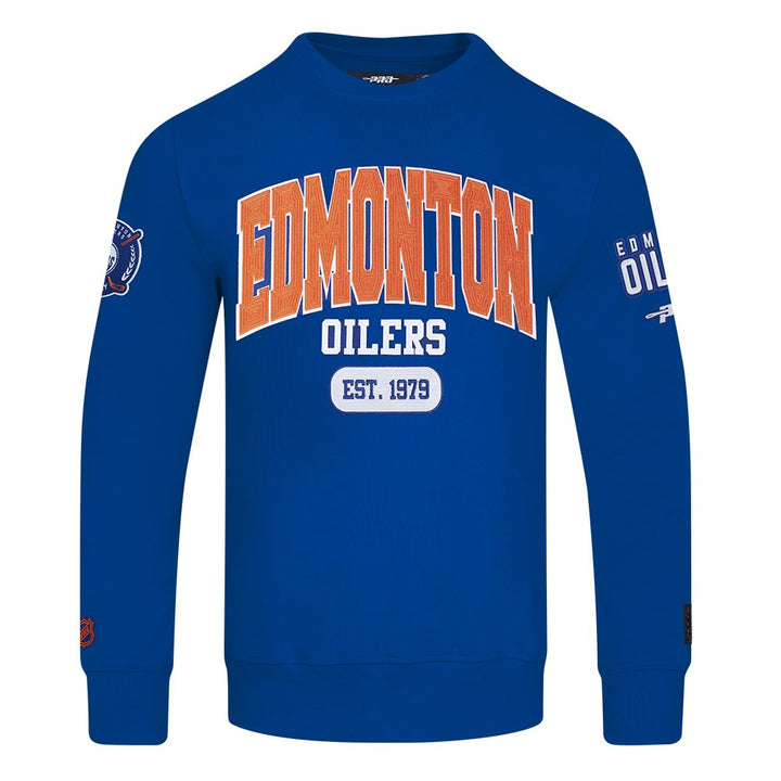 Edmonton Oilers Pro Standard City Arch Blue Crewneck Sweatshirt
