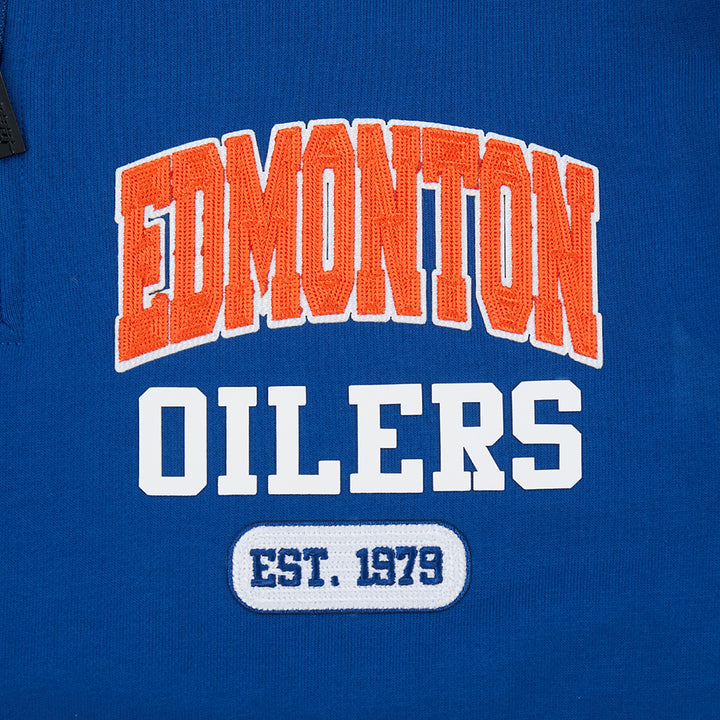 Edmonton Oilers Pro Standard City Arch Blue Quarter-Zip Sweatshirt
