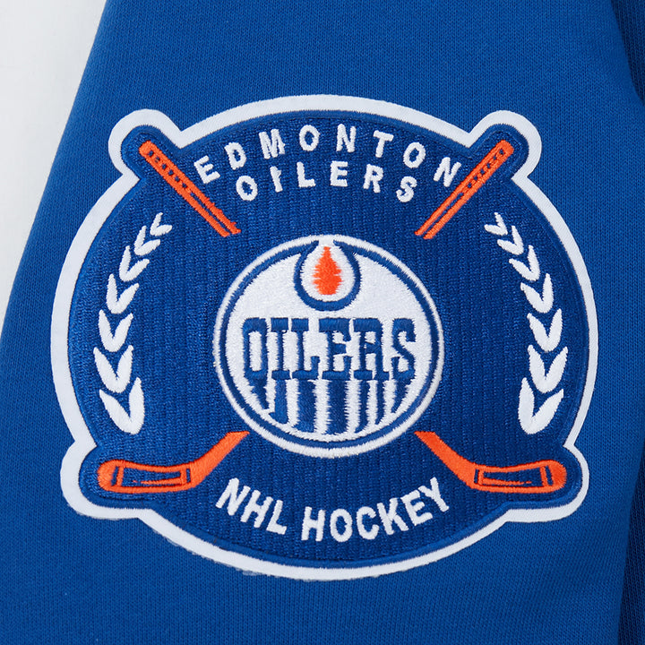 Edmonton Oilers Pro Standard City Arch Blue Quarter-Zip Sweatshirt