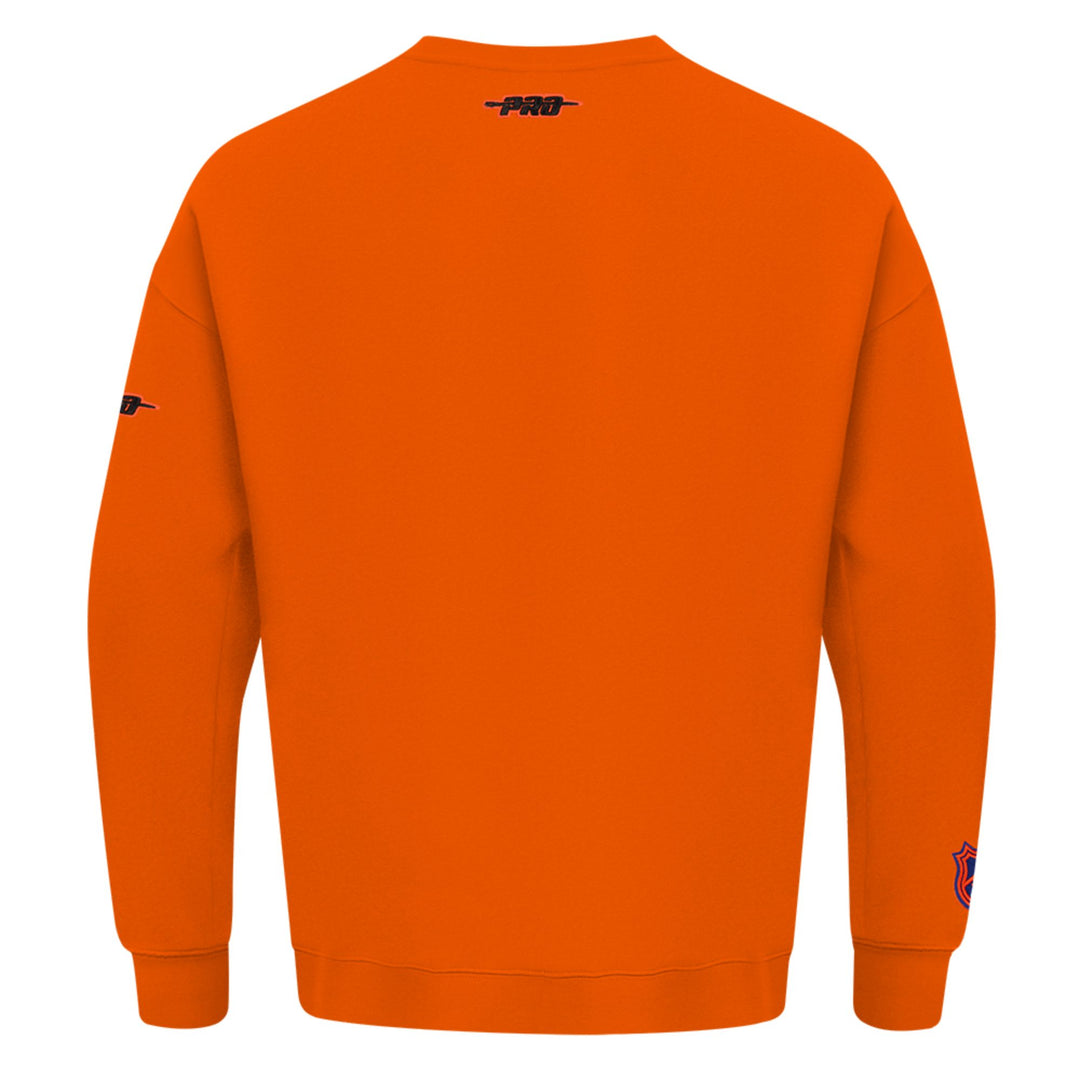 Edmonton Oilers Pro Standard Classic Icon Orange Drop Shoulder Crewneck
