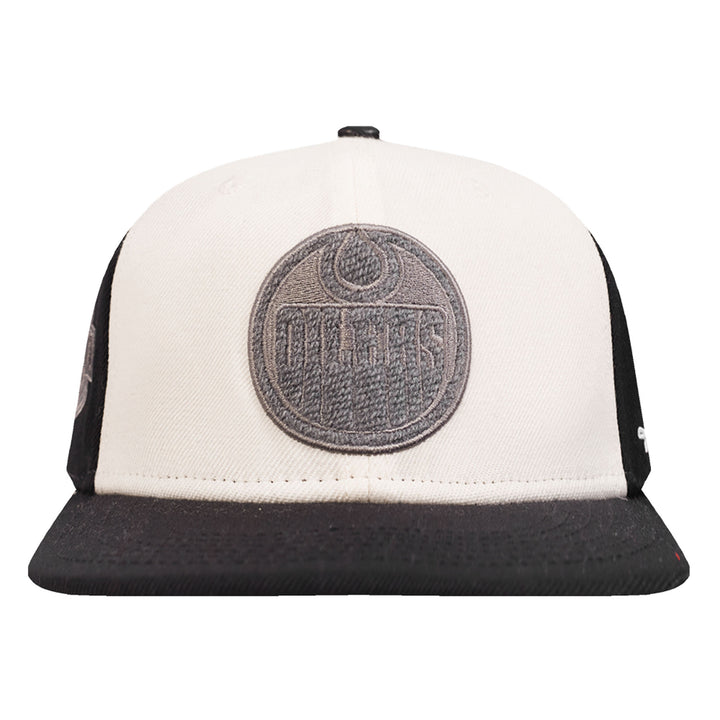 Edmonton Oilers Pro Standard Cream French Terry Wool Blend Snapback Hat