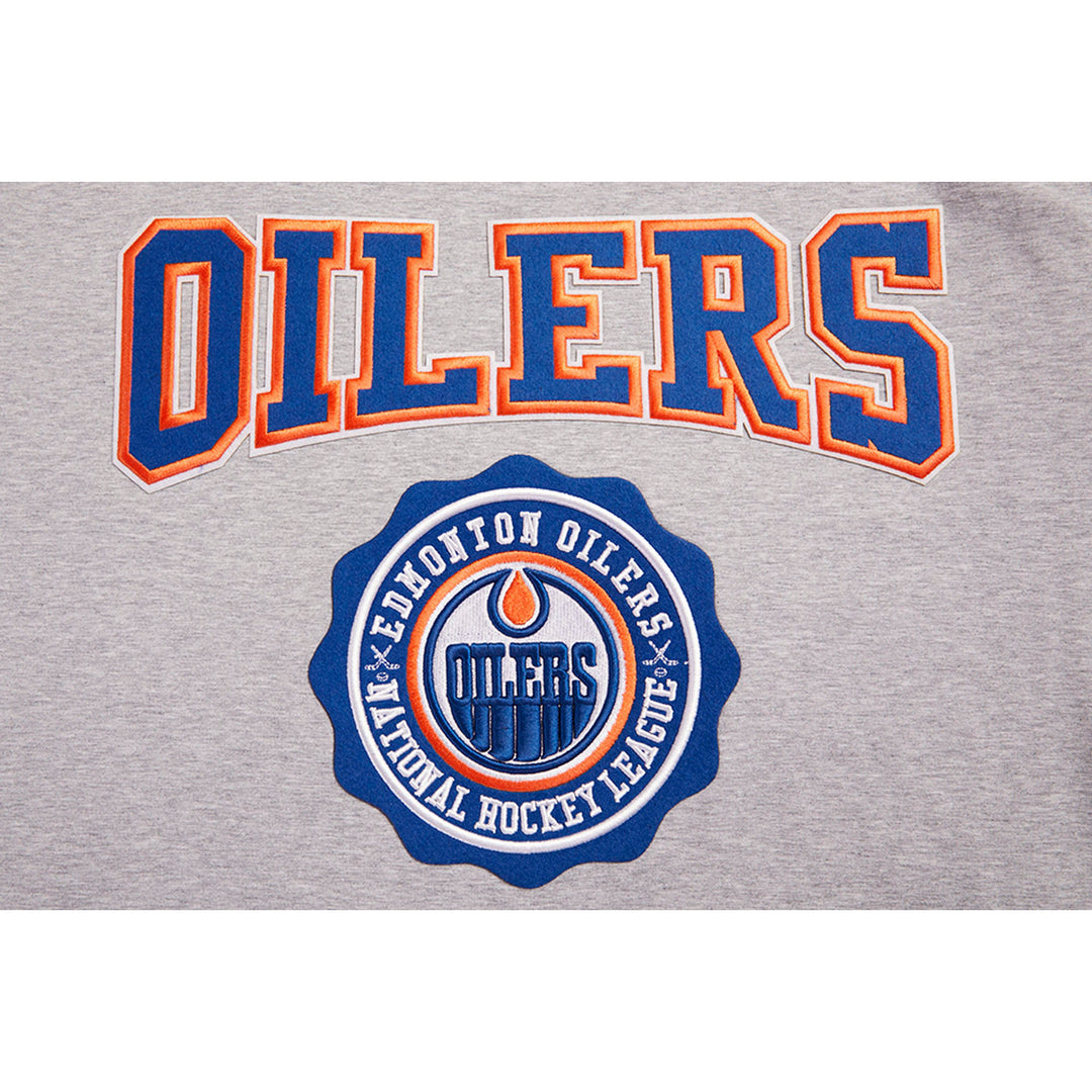 Edmonton Oilers Pro Standard Crest Emblem Heather Grey T-Shirt