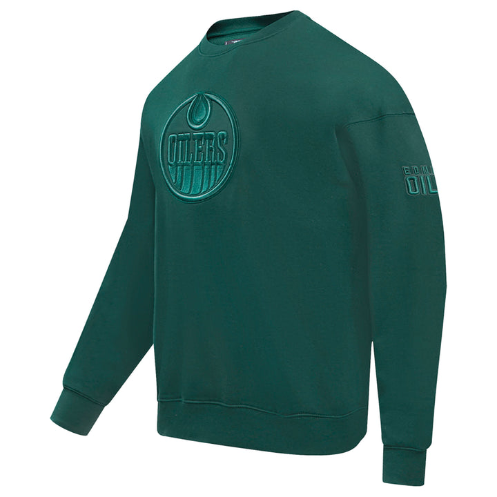 Edmonton Oilers Pro Standard Drop Shoulder Forest Green Crewneck Sweatshirt