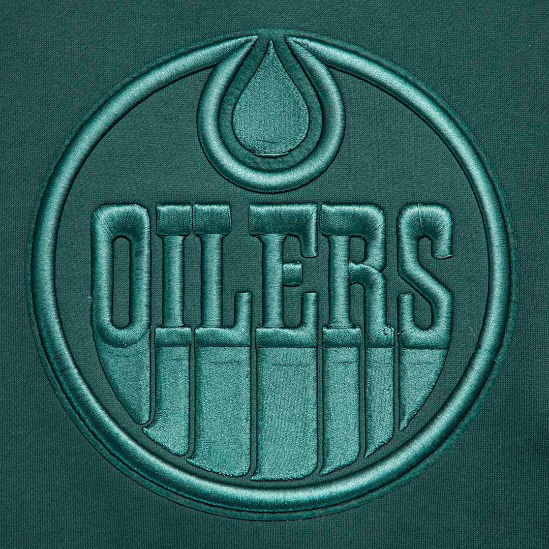 Edmonton Oilers Pro Standard Drop Shoulder Forest Green Crewneck Sweatshirt