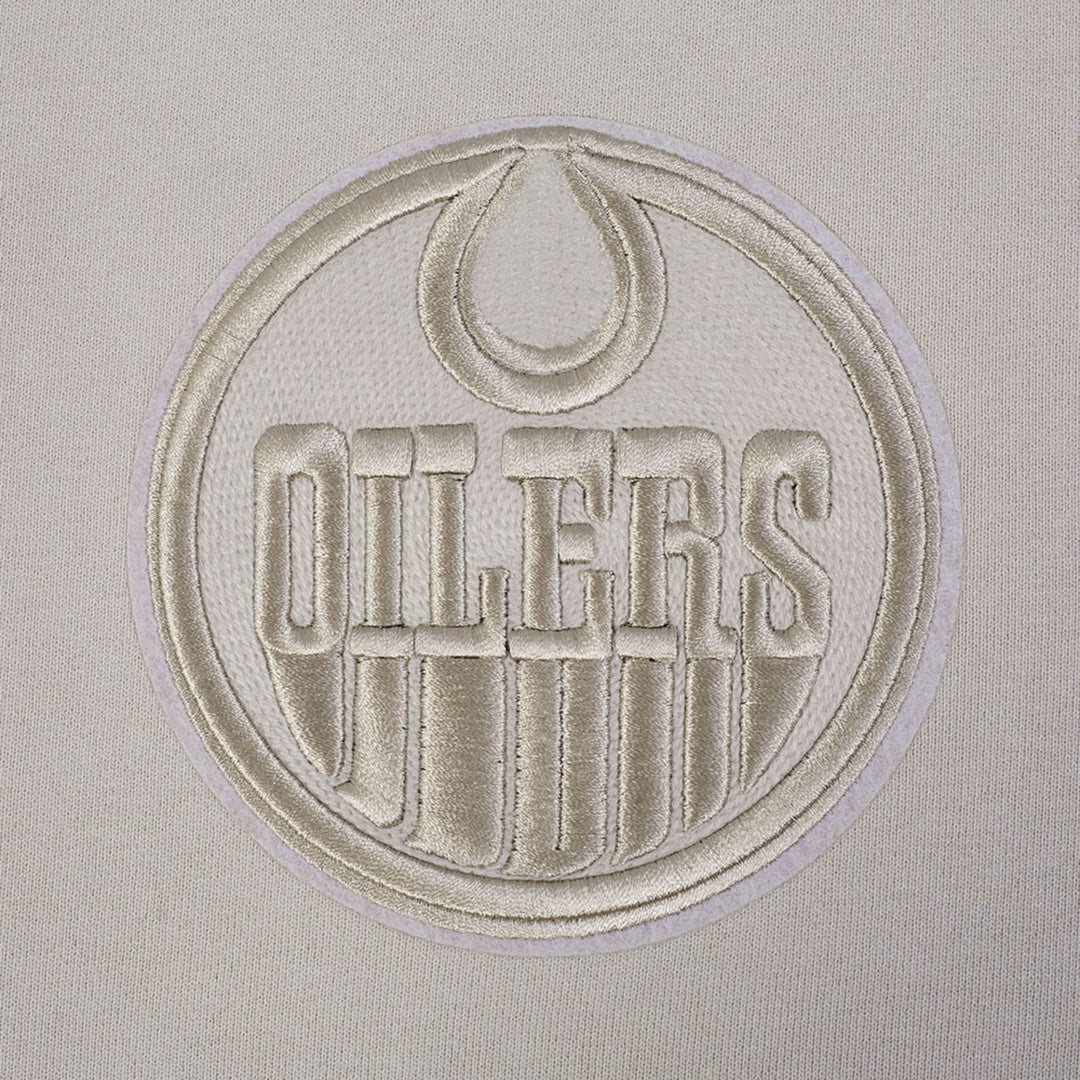 Edmonton Oilers Pro Standard Enzyme Wash Cream Drop Shoulder Crewneck