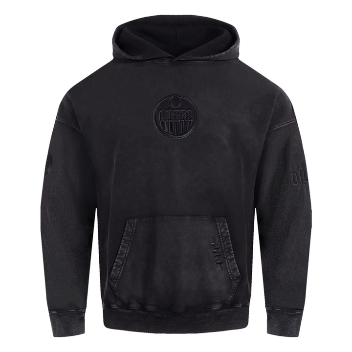 Edmonton Oilers Pro Standard Enzyme Wash Grey Drop Shoulder Hoodie