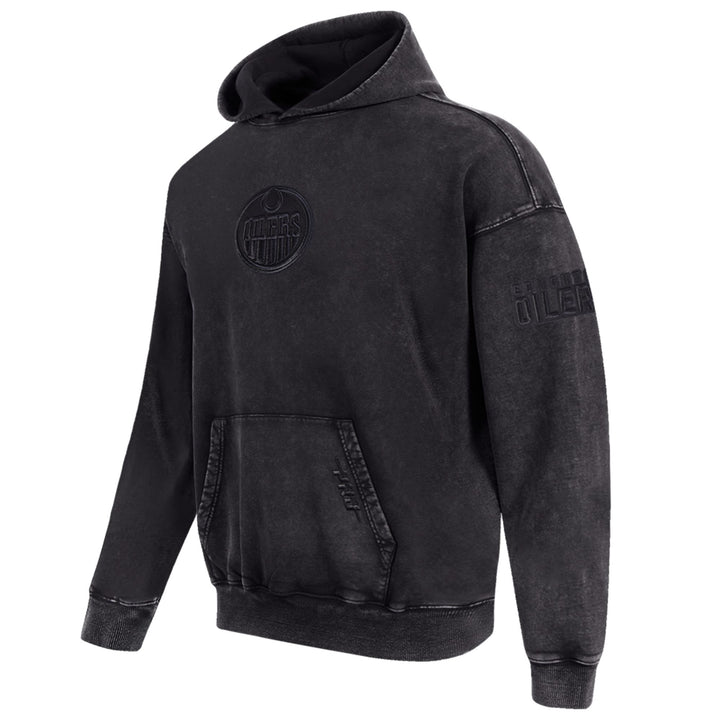 Edmonton Oilers Pro Standard Enzyme Wash Grey Drop Shoulder Hoodie