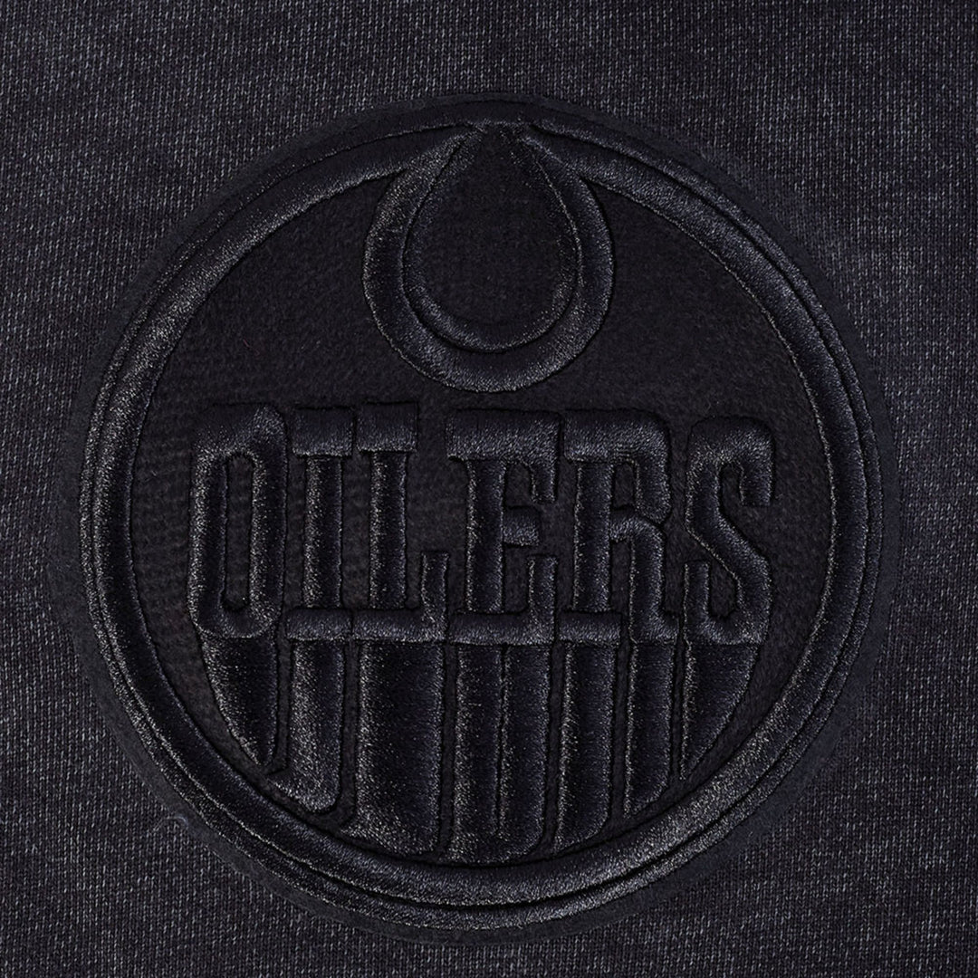 Edmonton Oilers Pro Standard Enzyme Wash Grey Drop Shoulder Hoodie
