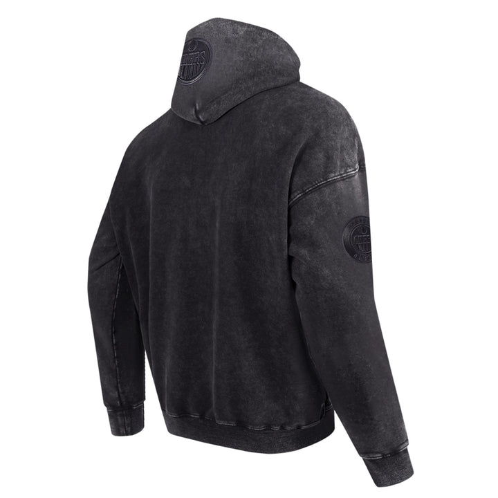 Edmonton Oilers Pro Standard Enzyme Wash Grey Drop Shoulder Hoodie