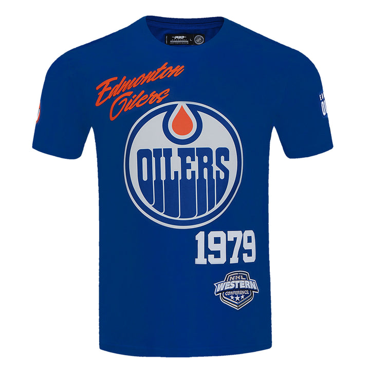 Edmonton Oilers Pro Standard Fast Lane Blue T-Shirt