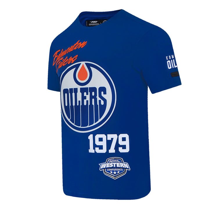 Edmonton Oilers Pro Standard Fast Lane Blue T-Shirt
