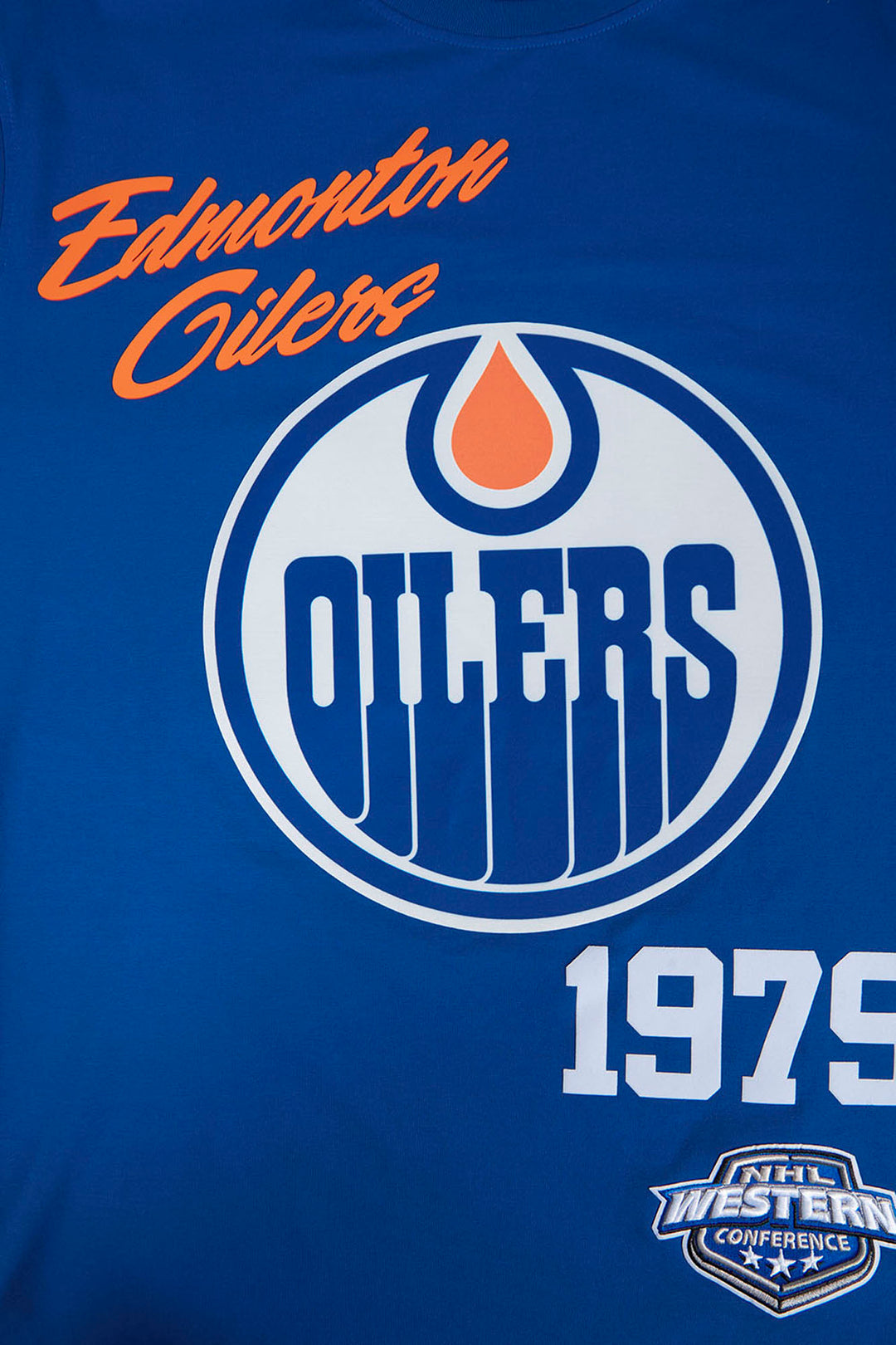 Edmonton Oilers Pro Standard Fast Lane Blue T-Shirt