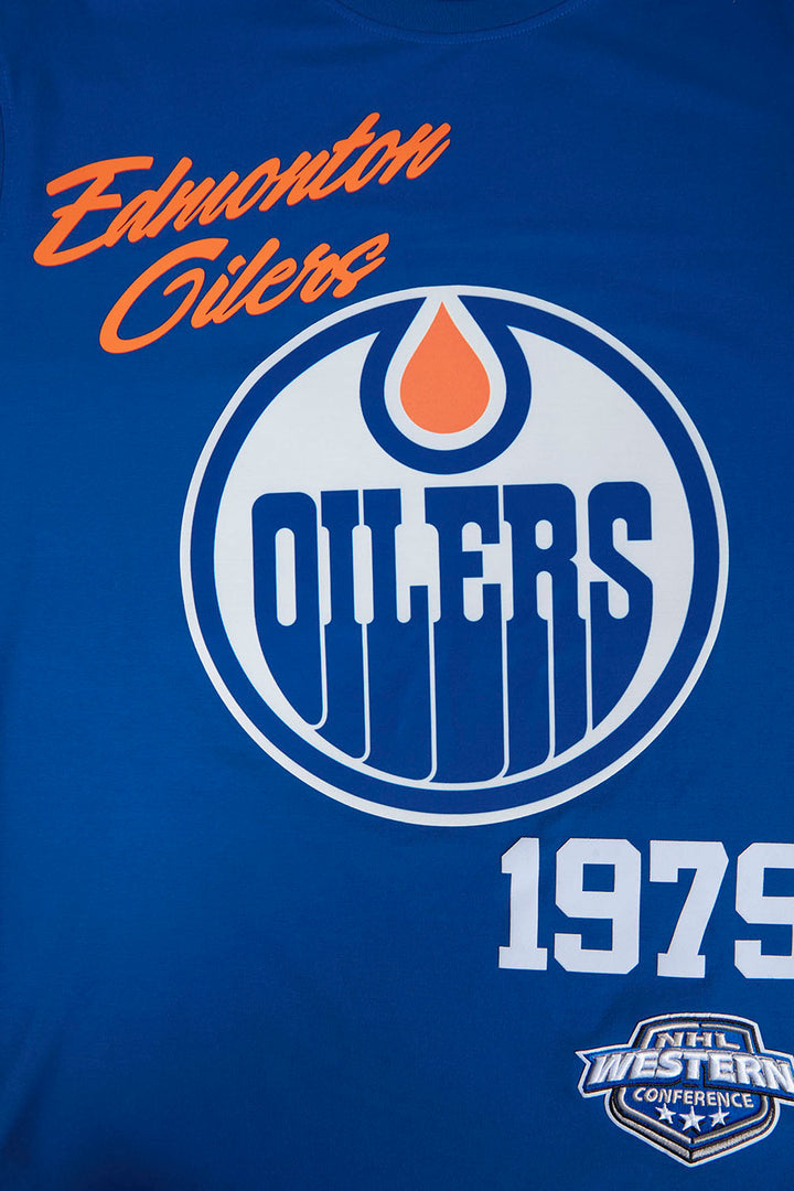 Edmonton Oilers Pro Standard Fast Lane Blue T-Shirt