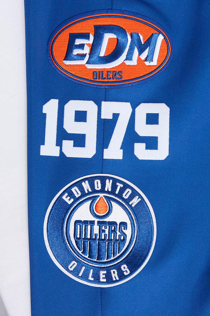 Edmonton Oilers Pro Standard Fast Lane Blue Track Pants