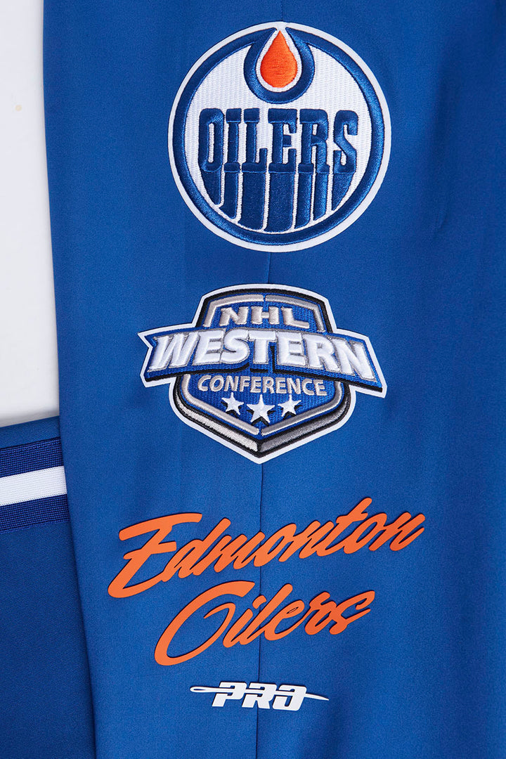 Edmonton Oilers Pro Standard Fast Lane Blue Track Pants