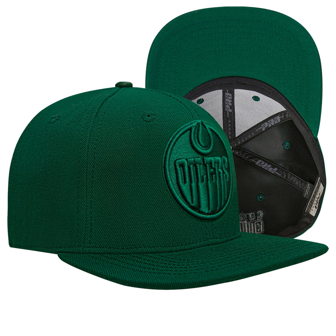 Edmonton Oilers Pro Standard Forest Green Wool Snapback Hat