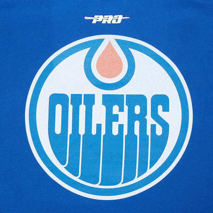 Edmonton Oilers Pro Standard Living Large Blue Drop Shoulder Hoodie