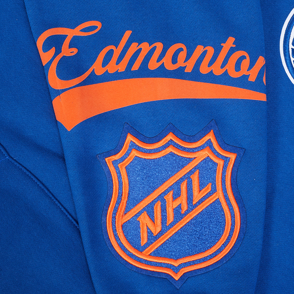 Edmonton Oilers Pro Standard Living Large Blue Drop Shoulder Hoodie