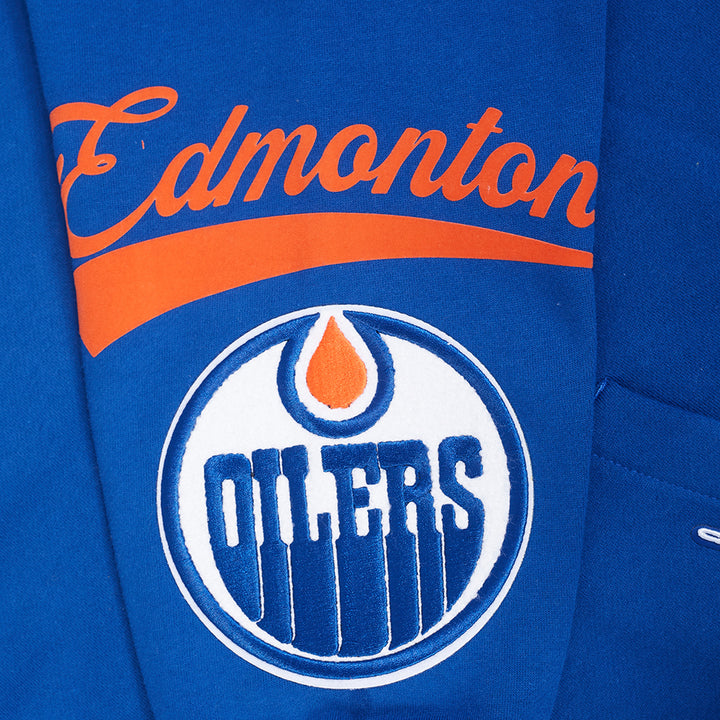 Edmonton Oilers Pro Standard Living Large Blue Drop Shoulder Hoodie