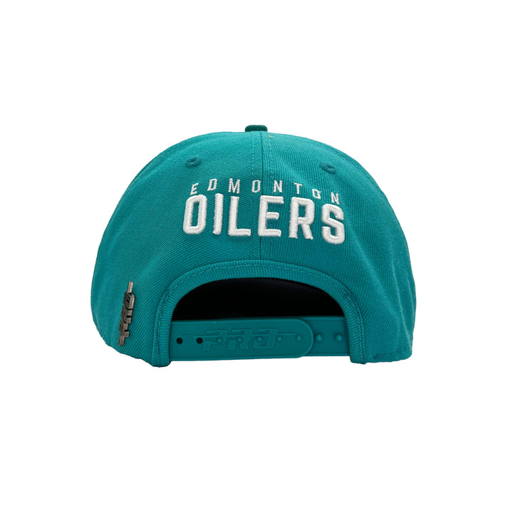 Edmonton Oilers Pro Standard Seafoam Green Home Logo Wool Snapback Hat
