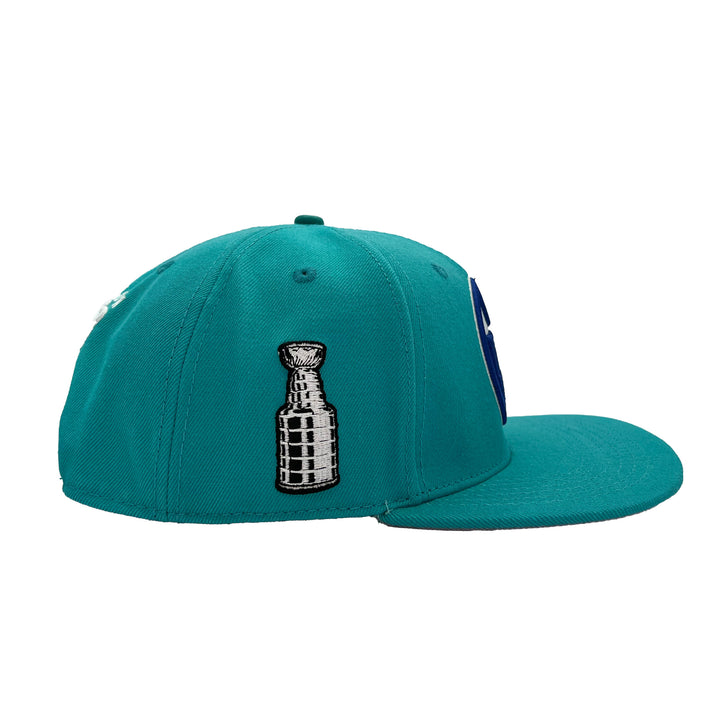 Edmonton Oilers Pro Standard Seafoam Green Home Logo Wool Snapback Hat