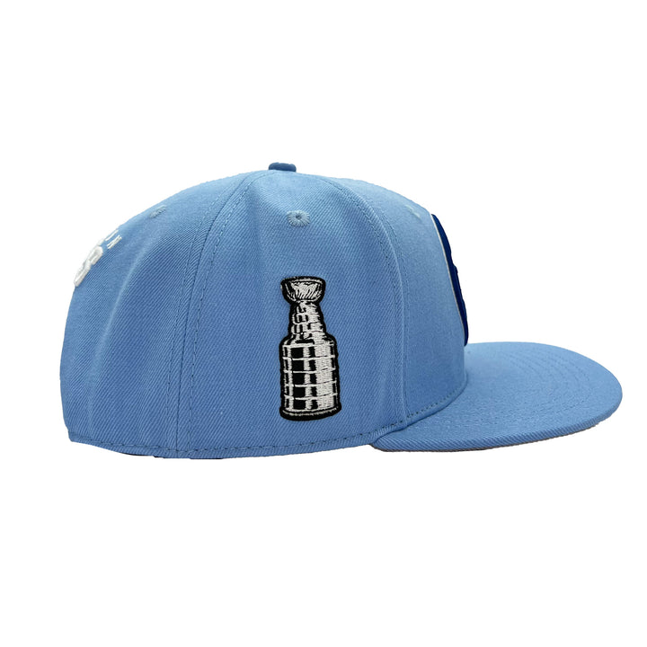 Edmonton Oilers Pro Standard Sky Blue Home Logo Wool Snapback Hat