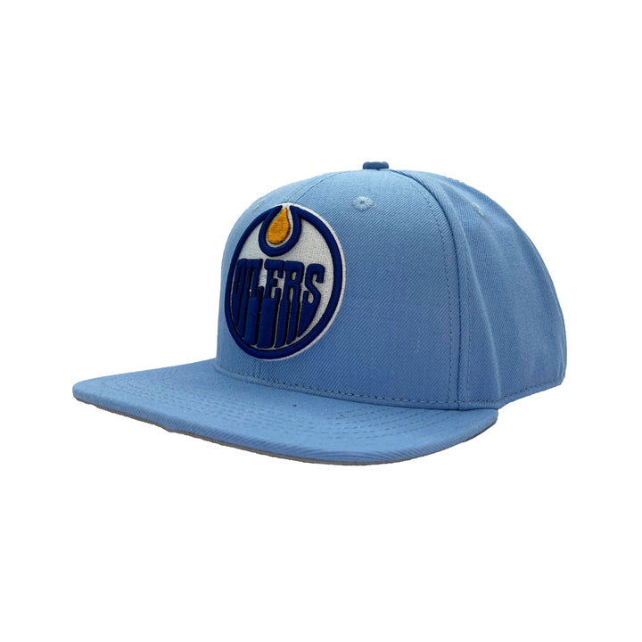 Edmonton Oilers Pro Standard Sky Blue Home Logo Wool Snapback Hat