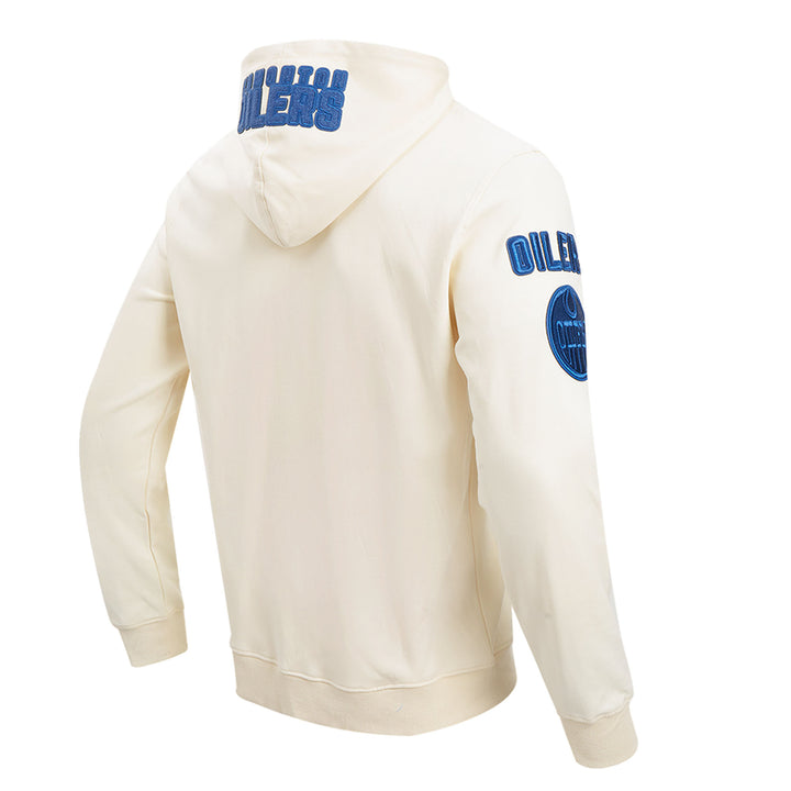 Edmonton Oilers Pro Standard Triple Tonal Cream Full-Zip Hoodie