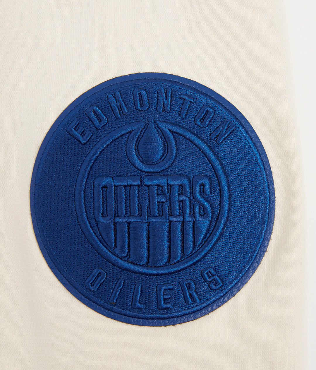 Edmonton Oilers Pro Standard Triple Tonal Cream Full-Zip Hoodie