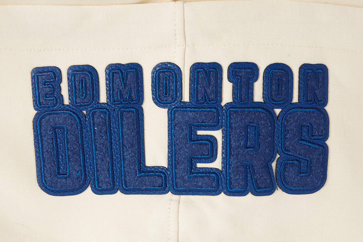 Edmonton Oilers Pro Standard Triple Tonal Cream Full-Zip Hoodie
