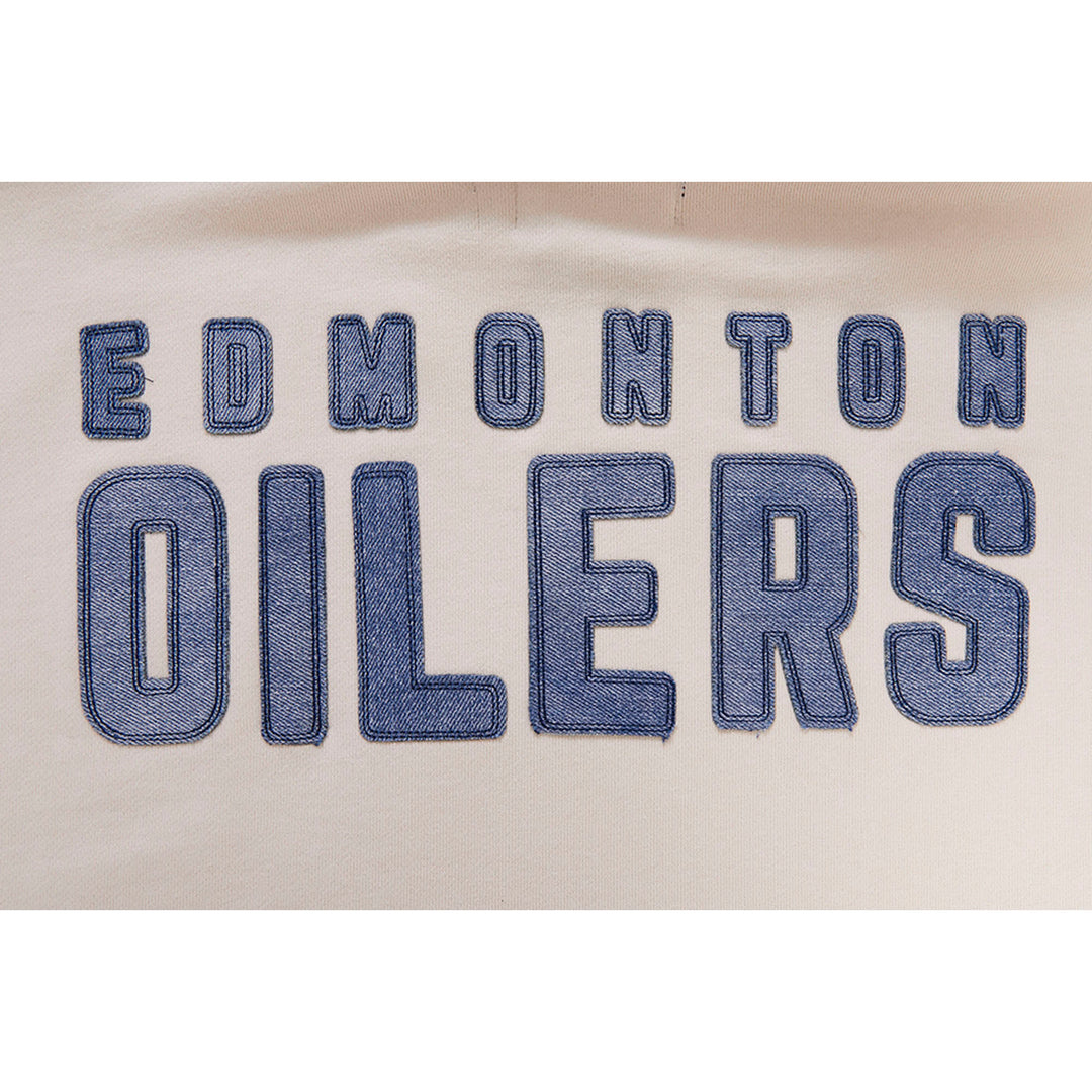 Edmonton Oilers Pro Standard Varsity Blues Cream Hoodie