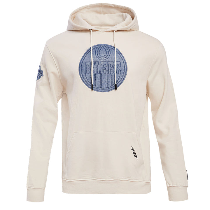 Edmonton Oilers Pro Standard Varsity Blues Cream Hoodie