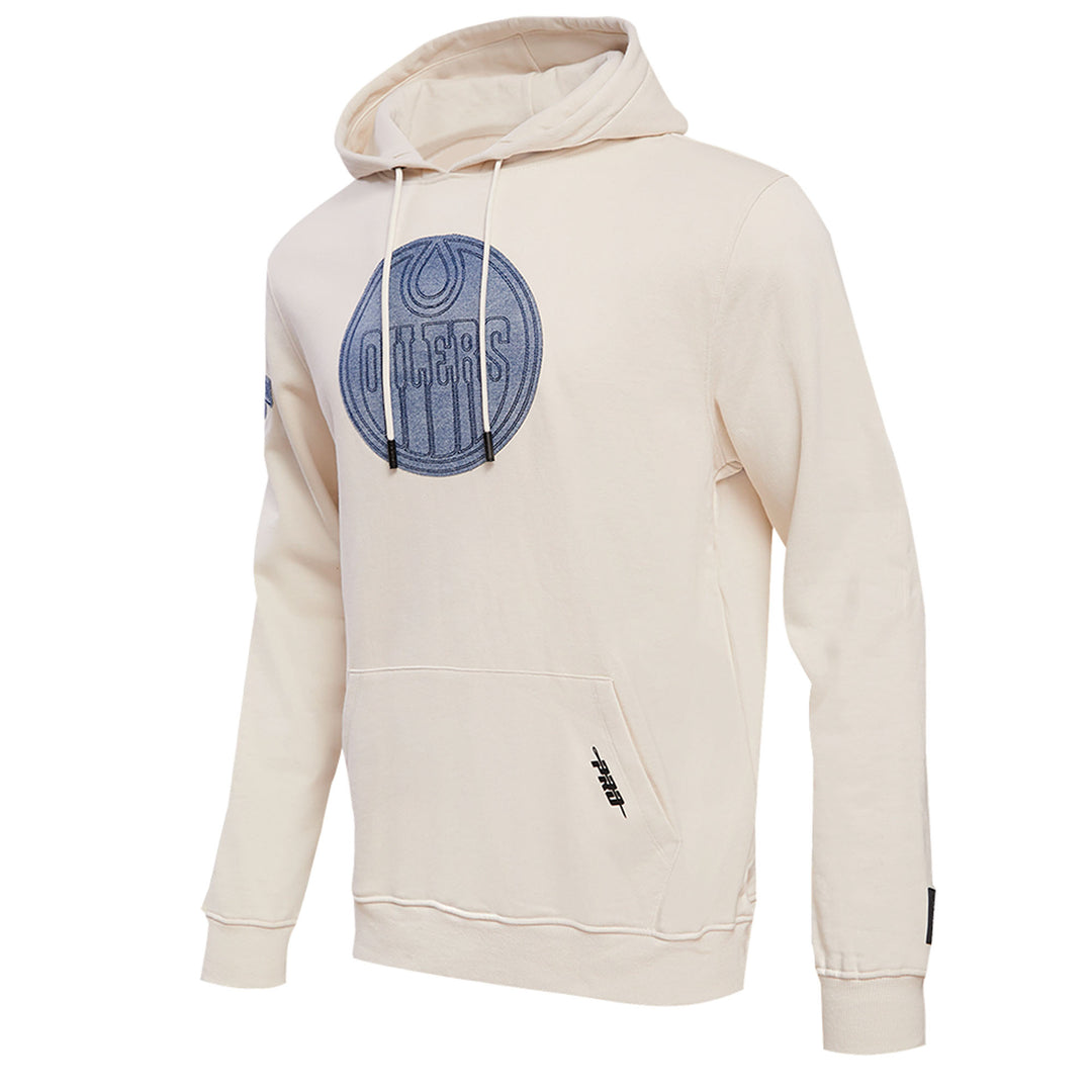 Edmonton Oilers Pro Standard Varsity Blues Cream Hoodie