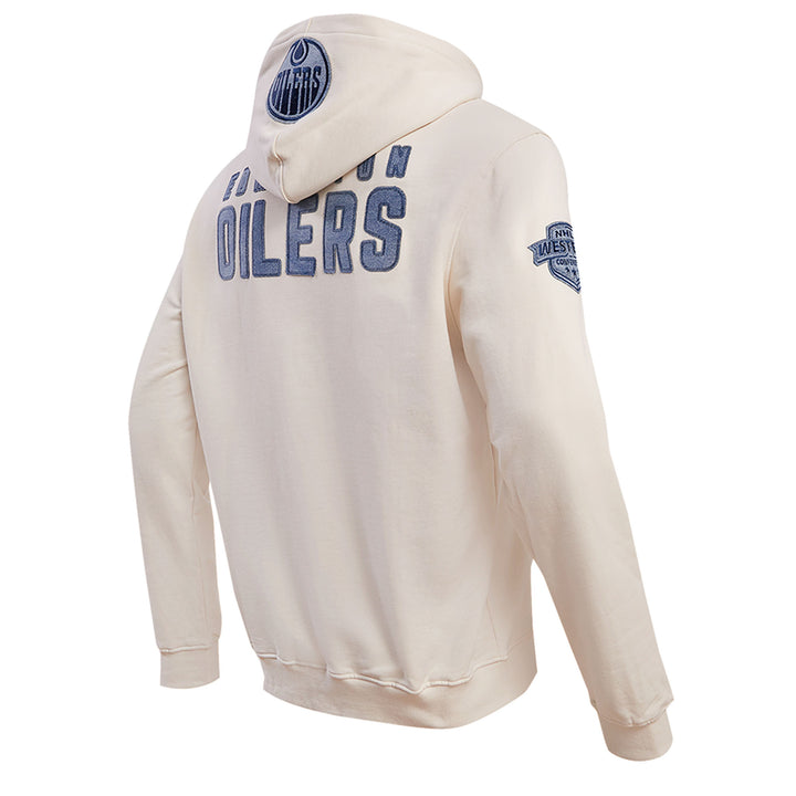 Edmonton Oilers Pro Standard Varsity Blues Cream Hoodie