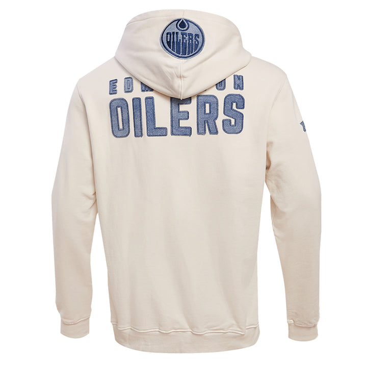 Edmonton Oilers Pro Standard Varsity Blues Cream Hoodie