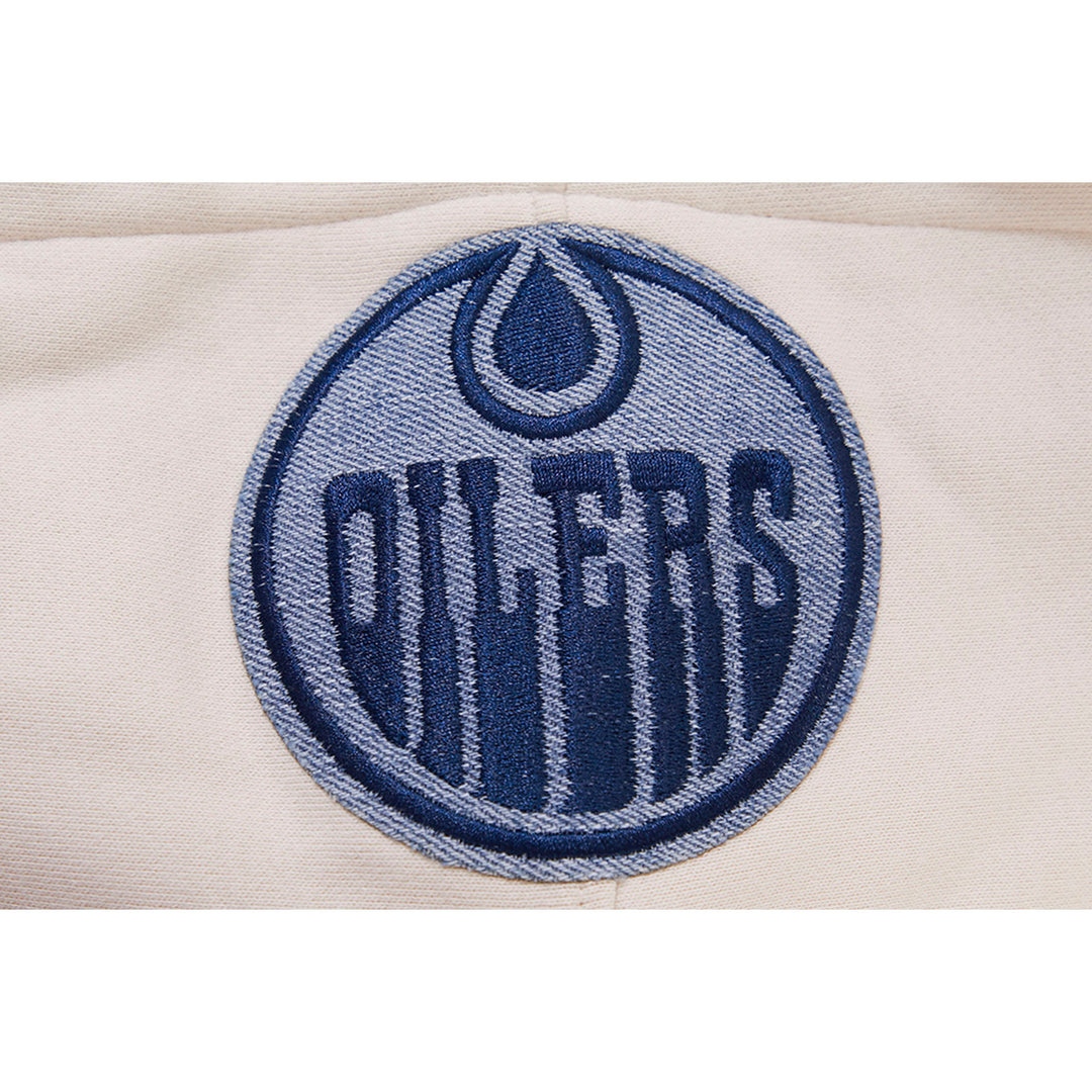 Edmonton Oilers Pro Standard Varsity Blues Cream Hoodie