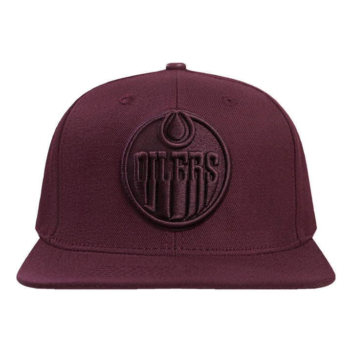Edmonton Oilers Pro Standard Wine Wool Snapback Hat