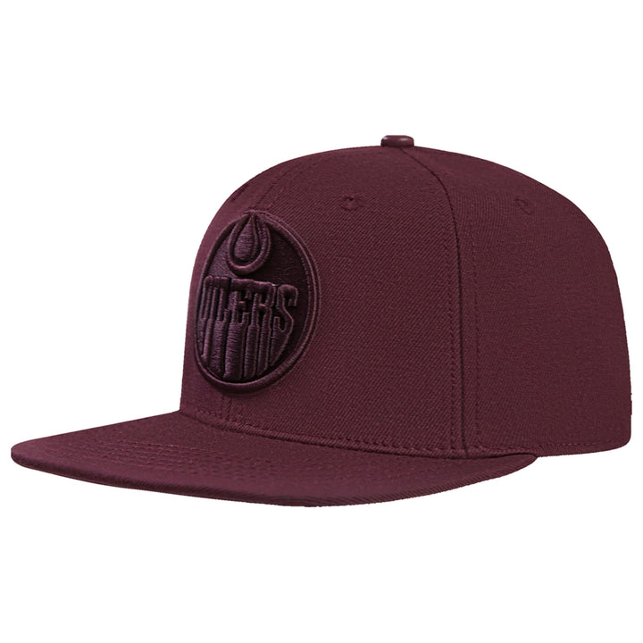 Edmonton Oilers Pro Standard Wine Wool Snapback Hat