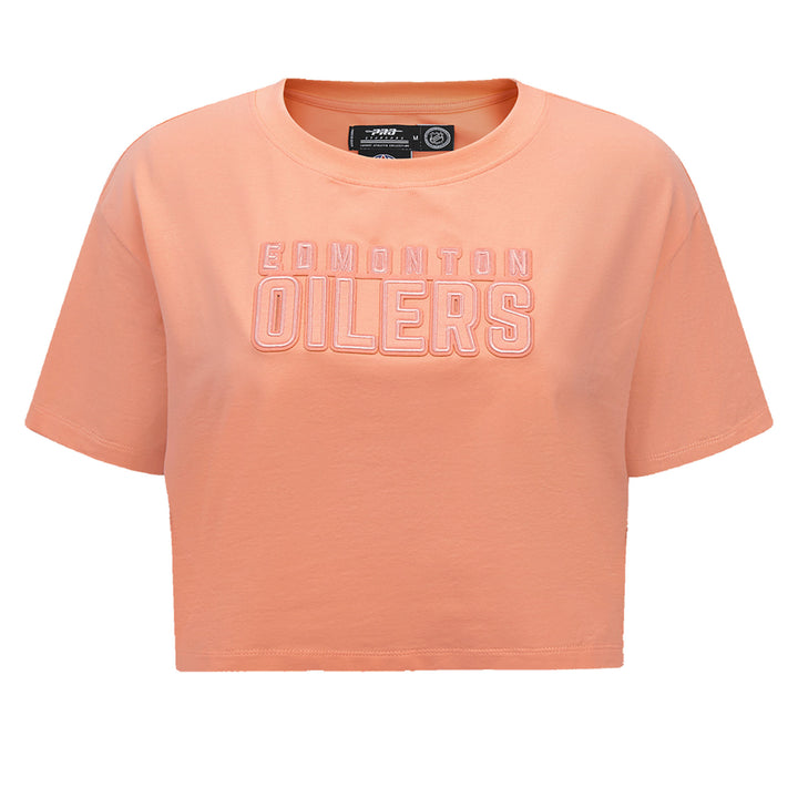 Edmonton Oilers Women's Pro Standard Neutrals Coral Boxy T-Shirt