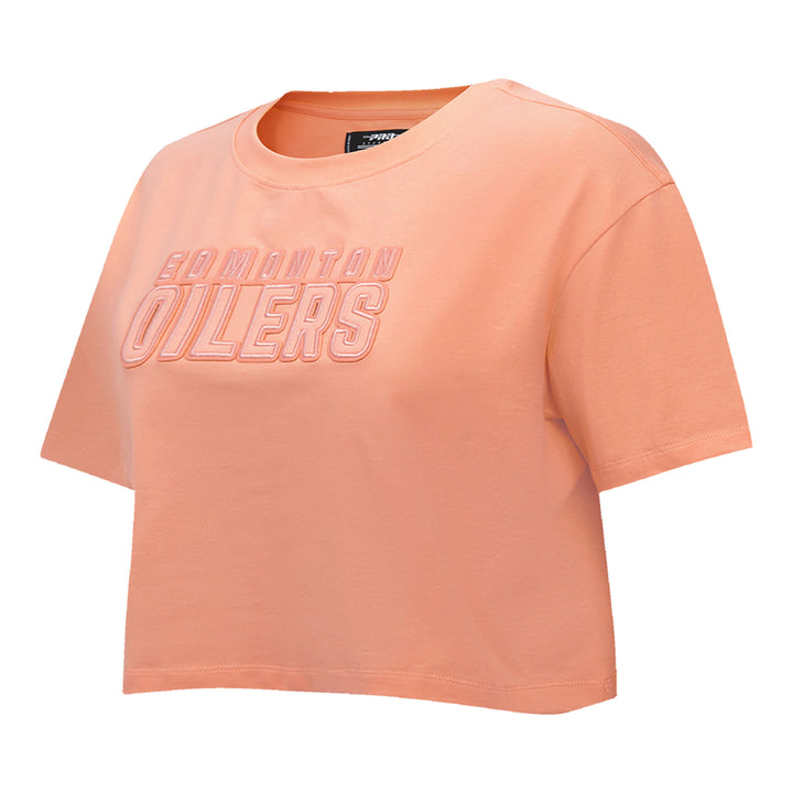 Edmonton Oilers Women's Pro Standard Neutrals Coral Boxy T-Shirt