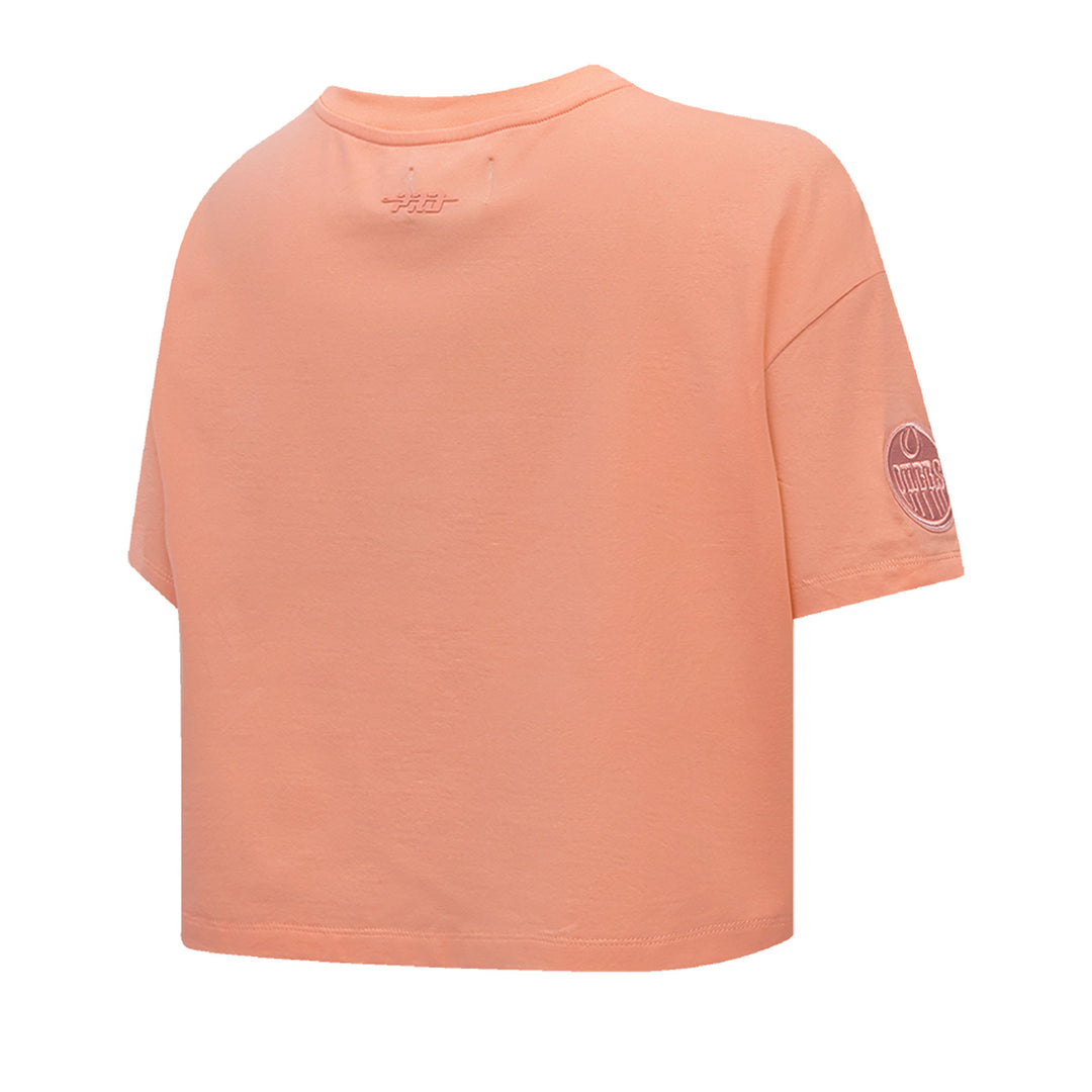 Edmonton Oilers Women's Pro Standard Neutrals Coral Boxy T-Shirt
