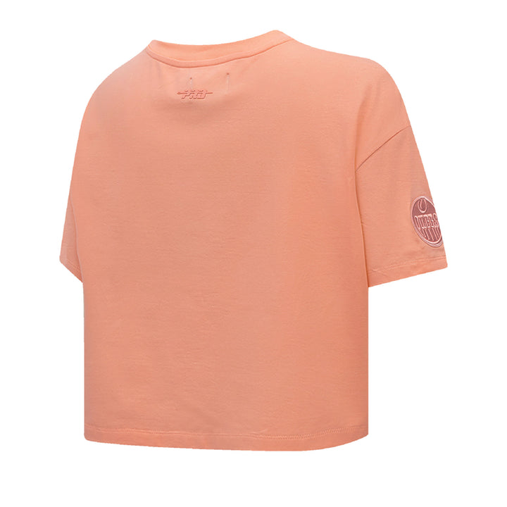 Edmonton Oilers Women's Pro Standard Neutrals Coral Boxy T-Shirt