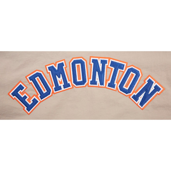 Edmonton Oilers Women's Pro Standard Khaki Wind Woven Windbreaker Jacket