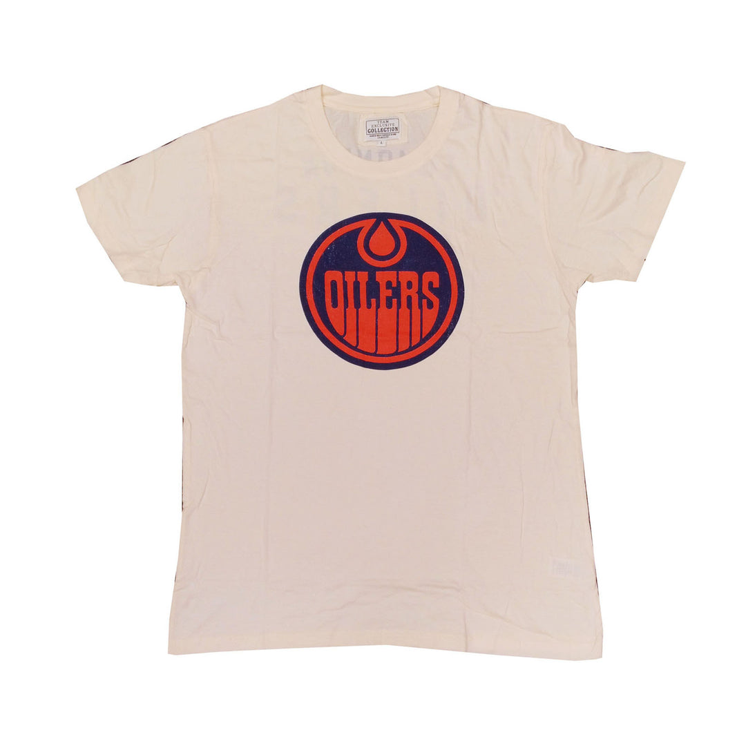 Edmonton Oilers Brass Tacks Alternate Logo Cream T-Shirt