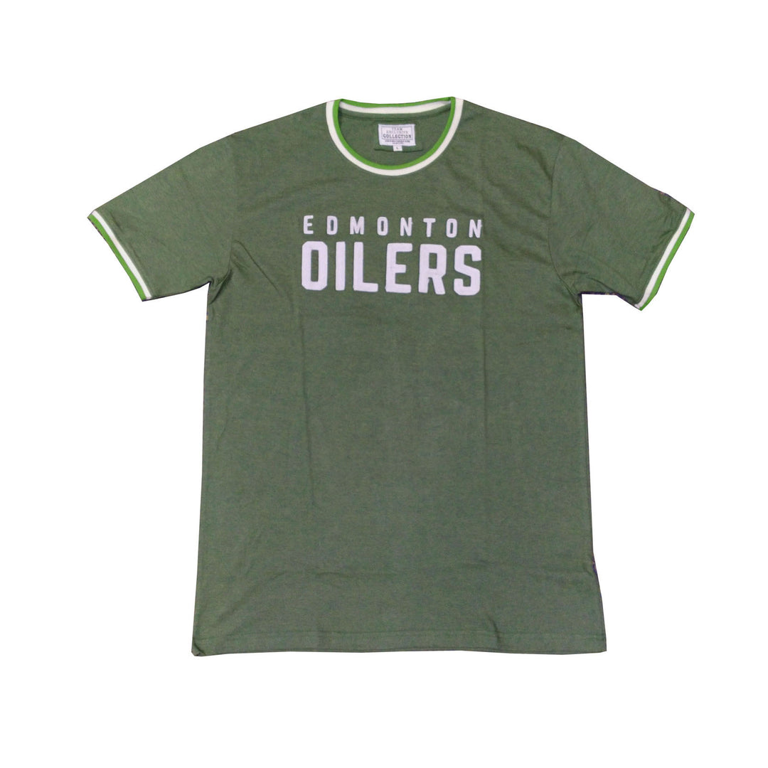 Edmonton Oilers Elias Ringer Olive T-Shirt
