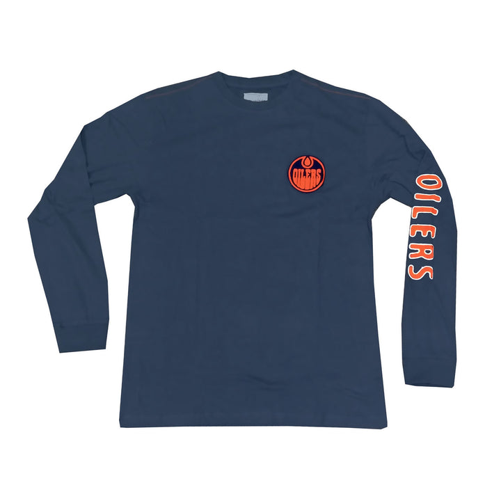 Edmonton Oilers Everest Navy Long Sleeve Shirt