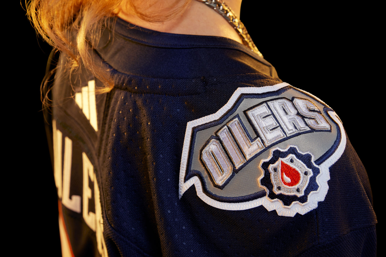 Youth NHL Edmonton Oilers Reverse Retro Navy – Replica Jersey