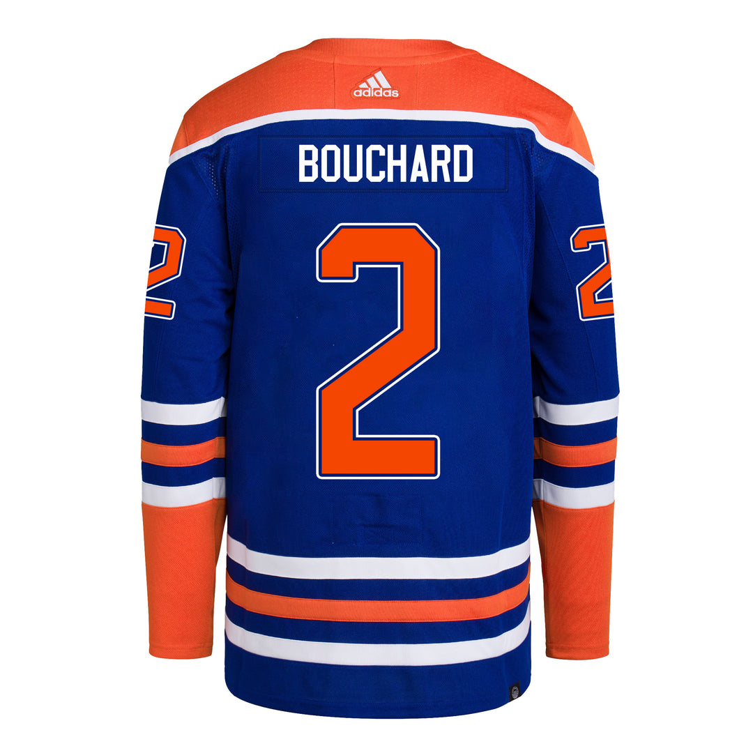 Evan Bouchard Edmonton Oilers adidas Primegreen Authentic Royal Blue Home Jersey