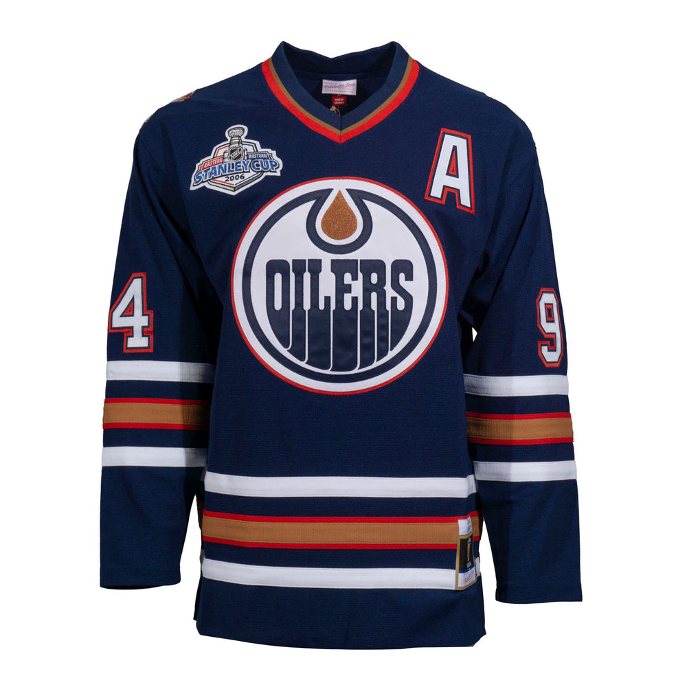 Oiilers Edmonton Oilers Mitchell & Ness Blue Line Retro Jerseys – ICE District ...