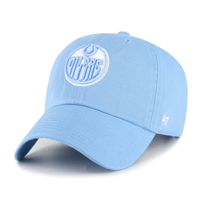 Edmonton Oilers '47 Sky Blue Logo Clean Up Adjustable Hat